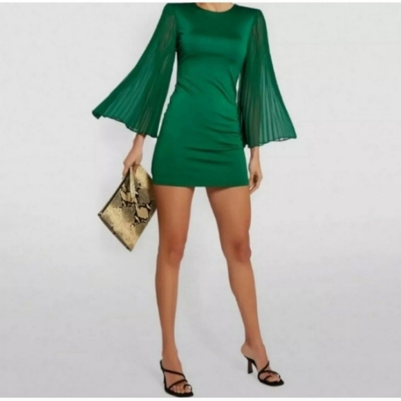 Alice + Olivia Zaya Pleated Stretch Mini  DRESS SIZE 6 NWT $395 - Picture 13 of 16